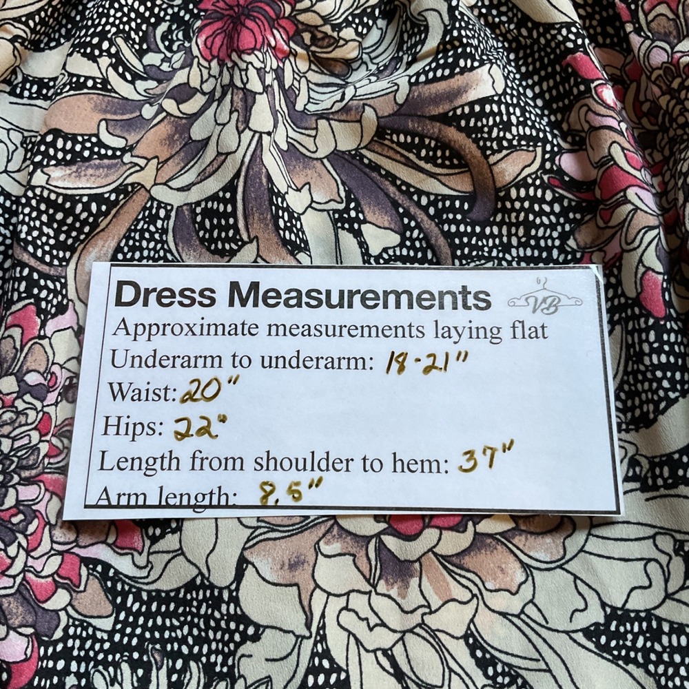 Heli Floral Short Sleeve Cinch Waist Mini Dress Size - Picture 8 of 8